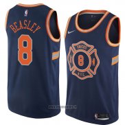 Maillot New York Knicks Michael Beasley No 8 Ville 2018 Bleu