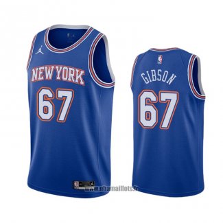 Maillot New York Knicks Taj Gibson No 67 Statement 2020-21 Bleu