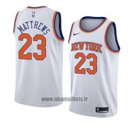 Maillot New York Knicks Wesley Matthews No 23 Statement 2018 Blanc