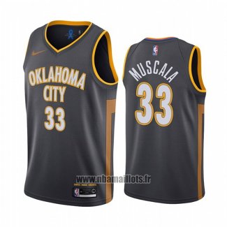 Maillot Oklahoma City Thunder Mike Muscala No 33 Ville Noir