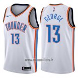 Maillot Oklahoma City Thunder Paul George No 13 2017-18 Blanc