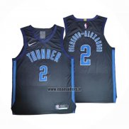 Maillot Oklahoma City Thunder Shai Gilgeous-Alexander NO 2 Earned Authentique Noir