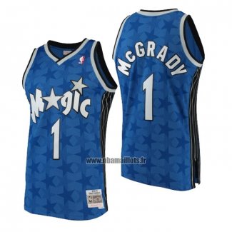 Maillot Orlando Magic Tracy McGrady No 1 Mitchell & Ness 2000-01 Bleu