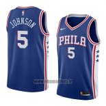 Maillot Philadelphia 76ers Amir Johnson No 5 Icon 2018 Bleu