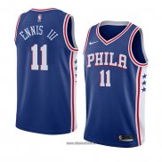 Maillot Philadelphia 76ers James Ennis Iii No 11 Icon 2018 Bleu