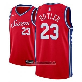 Maillot Philadelphia 76ers Jimmy Butler No 23 Statement 2018-19 Rouge