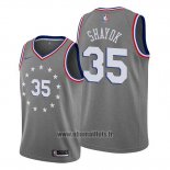 Maillot Philadelphia 76ers Marial Shayok No 35 Ville Gris