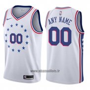 Maillot Philadelphia 76ers Personnalise Earned 2019-20 Blanc