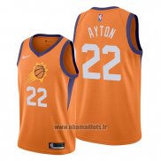 Maillot Phoenix Suns Deandre Ayton No 22 Statement Orange