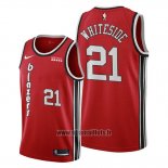 Maillot Portland Trail Blazers Hassan Whiteside No 21 Classic Edition Rouge