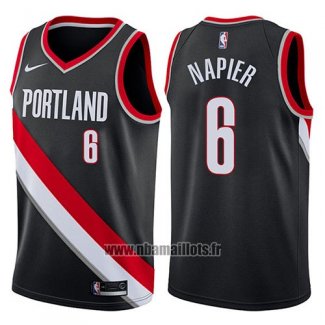 Maillot Portland Trail Blazers Shabazz Napier No 8 Icon 2017-18 Noir