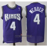 Maillot Sacramento Kings Chris Webber No 4 Retro Volet