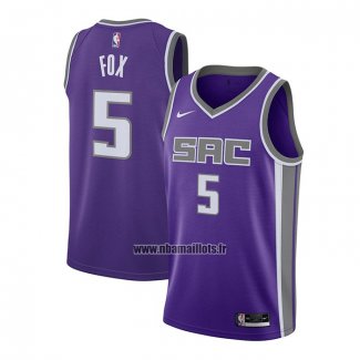 Maillot Sacramento Kings De'aaron Fox No 5 Icon 2020-21 Volet