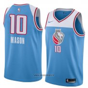 Maillot Sacramento Kings Frank Mason No 10 Ville 2018 Bleu