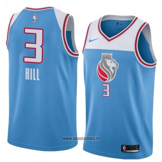 Maillot Sacramento Kings George Hill No 3 Ville 2018 Bleu