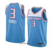 Maillot Sacramento Kings Yogi Ferrell No 3 Ville 2018-19 Bleu