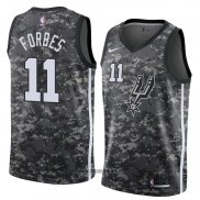 Maillot San Antonio Spurs Bryn Forbes No 11 Ville 2018 Gris