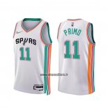 Maillot San Antonio Spurs Joshua Primo NO 11 Ville 2021-22 Blanc