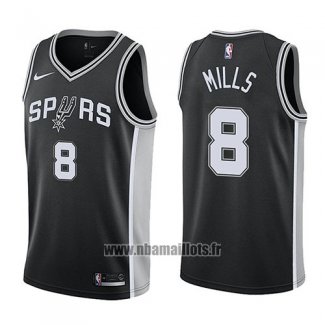 Maillot San Antonio Spurs Patty Mills No 8 Swingman Icon 2017-18 Noir