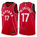 Maillot Tornto Raptors Jonas Valanciunas No 17 Icon 2017-18 Rouge