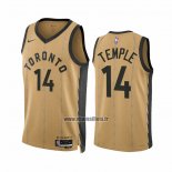 Maillot Toronto Raptors Garrett Temple NO 14 Ville 2023-24 Or