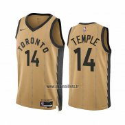 Maillot Toronto Raptors Garrett Temple NO 14 Ville 2023-24 Or