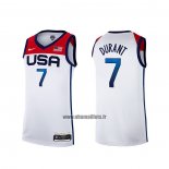 Maillot USA 2021 Kevin Durant NO 7 Blanc