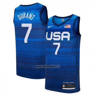 Maillot USA 2021 Kevin Durant NO 7 Bleu