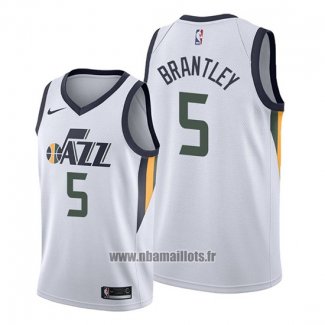 Maillot Utah Jazz Jarrell Brantley No 5 Association 2019-20 Blanc