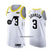 Maillot Utah Jazz Stanley Johnson NO 3 Association Authentique 2022-23 Blanc