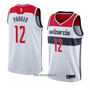 Maillot Washington Wizards Jabari Parker No 12 Association 2018 Blanc