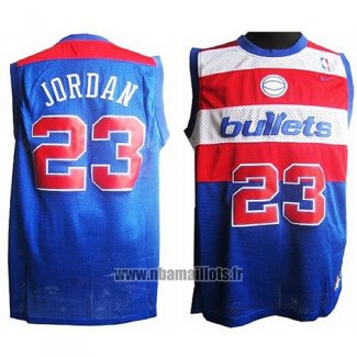 Maillot Washington Wizards Michael Jordan No 23 Retro Bleu2