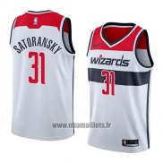 Maillot Washington Wizards Tomas Satoransky No 31 Association 2018 Blanc