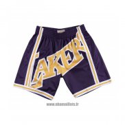 Short Los Angeles Lakers Mitchell & Ness Big Face Jaune Volet