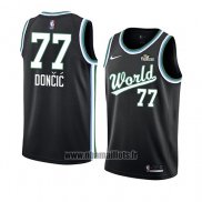 Maillot 2019 Rising Star Luka Doncic No 77 USA Noir