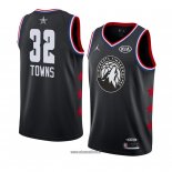 Maillot All Star 2019 Minnesota Timberwolves Karl Anthony Towns No 32 Noir