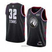 Maillot All Star 2019 Minnesota Timberwolves Karl Anthony Towns No 32 Noir