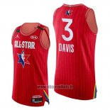 Maillot All Star 2020 Western Conference Anthony Davis No 3 Rouge