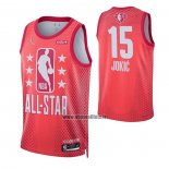 Maillot All Star 2022 Denver Nuggets Nikola Jokic NO 15 Marron