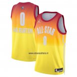 Maillot All Star 2023 Indiana Pacers Tyrese Haliburton NO 0 Orange