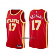 Maillot Atlanta Hawks Onyeka Okongwu No 17 Icon 2020-21 Rouge