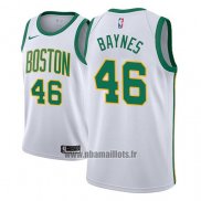 Maillot Boston Celtics Aron Baynes No 46 Ville 2018-19 Blanc