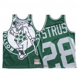 Maillot Boston Celtics Max Strus NO 28 Mitchell & Ness Big Face Vert