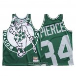 Maillot Boston Celtics Paul Pierce NO 34 Mitchell & Ness Big Face Vert