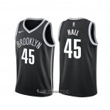 Maillot Brooklyn Nets Donta Hall NO 45 Icon 2020 Noir