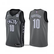 Maillot Brooklyn Nets Justin Anderson NO 10 Statement Gris