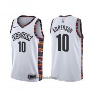 Maillot Brooklyn Nets Justin Anderson NO 10 Ville Blanc