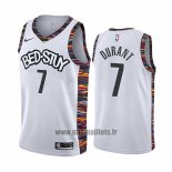 Maillot Brooklyn Nets Kevin Durant No 7 Ville 2019-20 Blanc