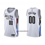 Maillot Brooklyn Nets Personnalise Ville 2022-23 Blanc