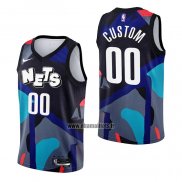 Maillot Brooklyn Nets Personnalise Ville 2023-24 Noir